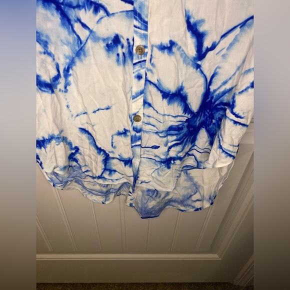 CALIA by Carrie Underwood Tie Dye Button Down Cover Up - Picture 5 of 11